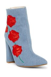 Beautiful Floral Embroidered Bootie