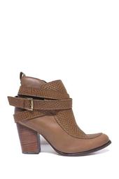 Tanami Snake Embossed Leather Bootie