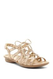 Whimsy Snake Embossed Strappy Sandal - Multiple Widths Available