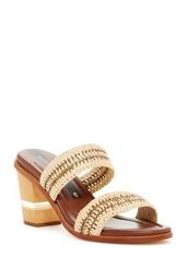Ceylon Raffia Block Heel Sandal