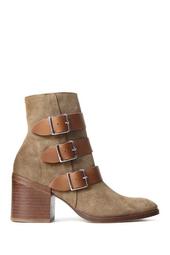 Moss Buckled Suede Boot