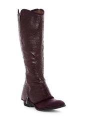 Devi5 Snake-Embossed Cuff Boot