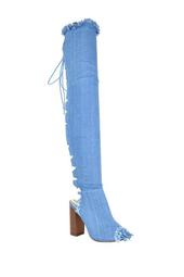 Alba Frayed Thigh-High Boot