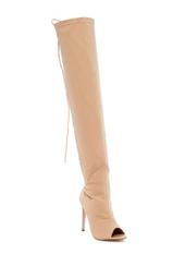 Emelia Lycra Lace-Up Thigh-High Boot