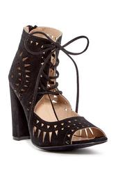 Elena Laser-Cut Heeled Sandal