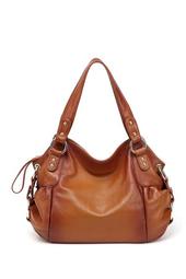 Irene Embossed Leather Handbag