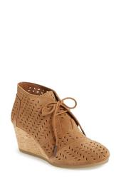 Perforated Chukka Wedge Bootie
