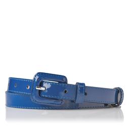 Genevra Patent Leather Skinny Belt