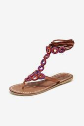 Seed Bead Lace-Up Sandal