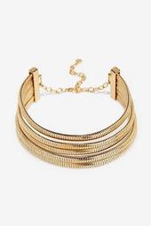 Five Strand Gold Choker Necklace