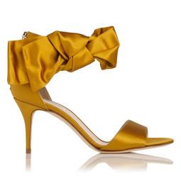 Agata Gold Satin Sandal