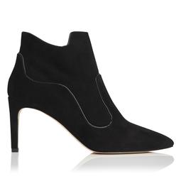 Annesha Black Pointed Ankle Boot