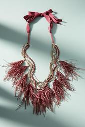 Wispy Feather Layered Necklace