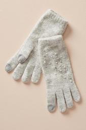 Pearled Grey Gloves