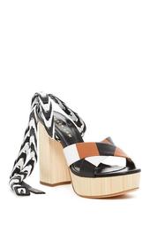 Frida Nappa Leather Crossover Platform Sandal