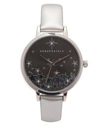 Faux Leather Stars Analog Watch