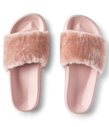 Faux Fur Slide Sandal