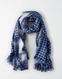AEO Double Weave Plaid Scarf