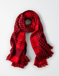 AEO Double Weave Plaid Scarf