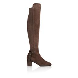 Camille Grey Knee High Suede Boot