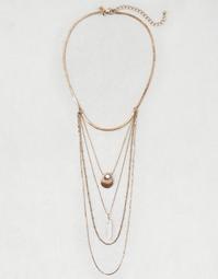 AEO Opal Stone Layered Necklace