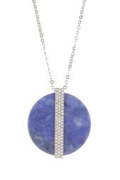 Crystal Large Disc Pendant Necklace