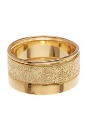 14K Gold Vermeil Plated Sterling Silver Textured Stack Rings - Set of 3
