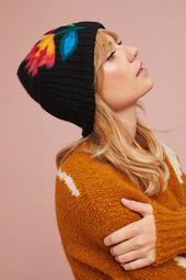 Felted Floral Beanie