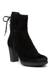 Leather Lace-Up Back Boot
