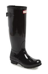 Adjustable Back Gloss Rain Boot
