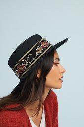 Beaded Boater Hat