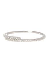 Sterling Silver Linear Diamond Ring - 0.10 ctw
