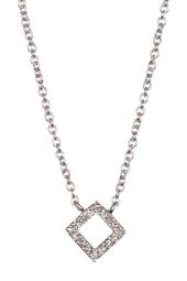 Sterling Silver Pave Diamond Pendant Necklace - 0.05 ctw