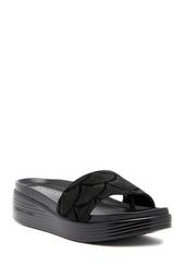 Fiji Metallic Leather Slide Sandal
