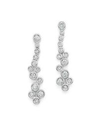 Diamond Bezel Drop Earrings in 14K White Gold, 0.45 ct t.w. - 100% Exclusive