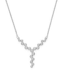 Diamond Bezel Y Necklace in 14K White Gold, 0.50 ct. t.w. - 100% Exclusive