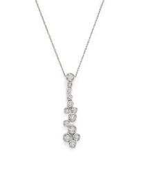 Diamond Bezel Drop Pendant Necklace in 14K White Gold, 0.40 ct. t.w. - 100% Exclusive