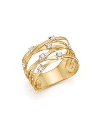 Diamond Crossover Ring in 14K Yellow Gold, 0.25 ct t.w. - 100% Exclusive
