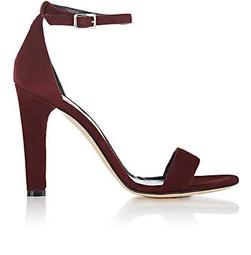 Suede Ankle-Strap Sandals