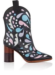Laser-Cut Leather Western Boots