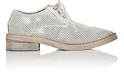 Pointed-Toe Perforated Leather Derbys