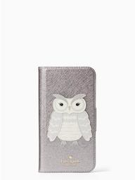 Owl Applique Folio Iphone X Case