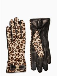 Cheetah Leather Gloves