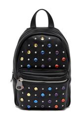 Embellished Faux Leather Mini Backpack