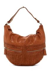 Multi Pocket Woven Leather Hobo Bag