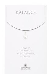 Balance Delicate Bar & Diamond Cut Pearl Pendant Necklace