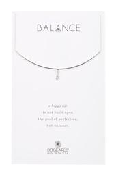 Balance Delicate Bar & Bezel Set Crystal Pendant Necklace