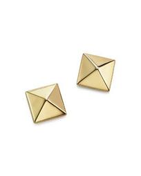 Pyramid Post Earrings in 14K Yellow Gold - 100% Exclusive