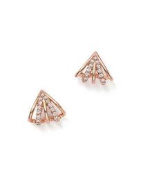 Diamond Multi-Row Earrings in 14K Rose Gold, 0.25 ct. t.w. - 100% Exclusive