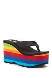 Paradise Rainbow Platform Sandals